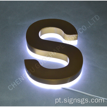 Sinal de letras luminosas de caixa de luz personalizada